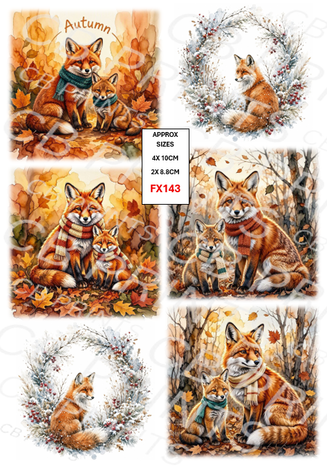 Fox Decoupage Print FX143 | Mulberry Paper