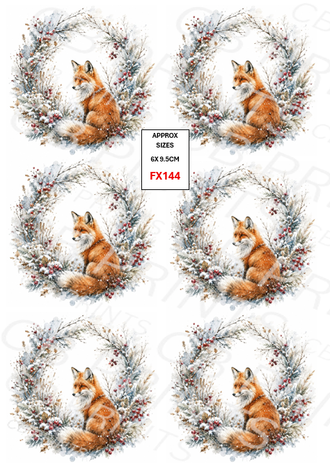 Fox Decoupage Print FX144 | Mulberry Paper