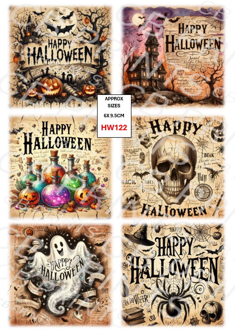 Halloween Decoupage Paper Print HW122 – Mulberry Paper