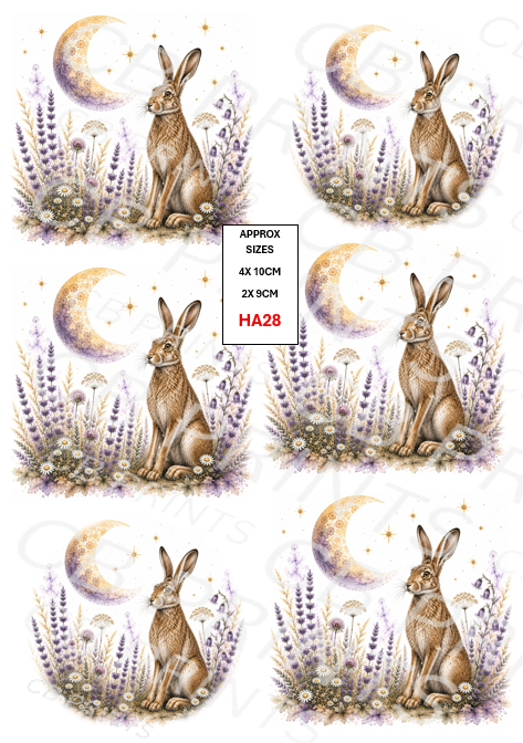 Hare Decoupage Print HA28 | Mulberry Paper