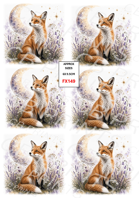 Fox Decoupage Print FX149 | Mulberry Paper