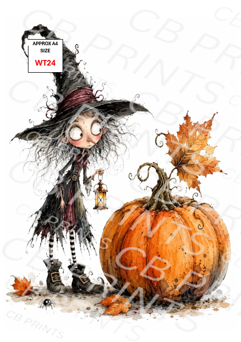 Witch Decoupage Paper Print WT24 – Mulberry Paper