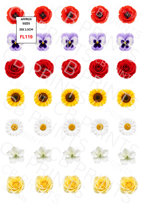 Floral Decoupage Print FL119 | Mulberry Paper