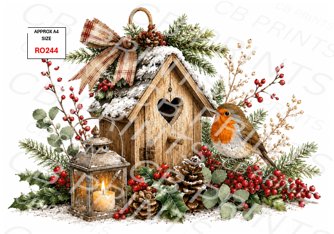 Robin Decoupage Paper Print RO244 | Mulberry Paper