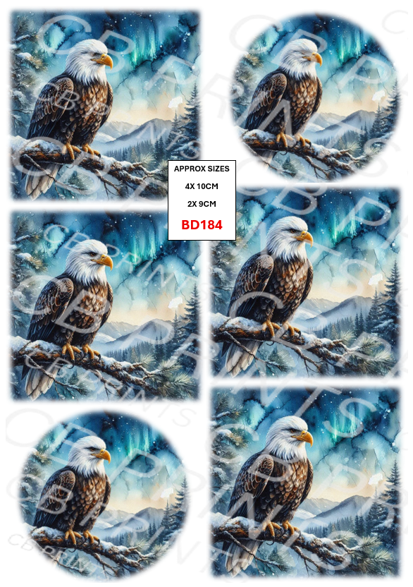 Eagle Bird Decoupage Print BD184 | Mulberry Paper
