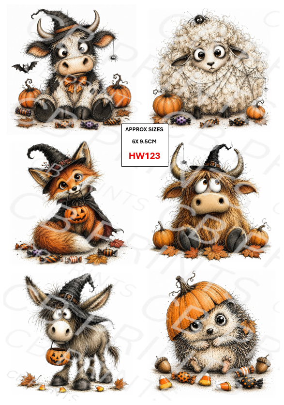 Halloween Decoupage Paper Print HW123 – Mulberry Paper