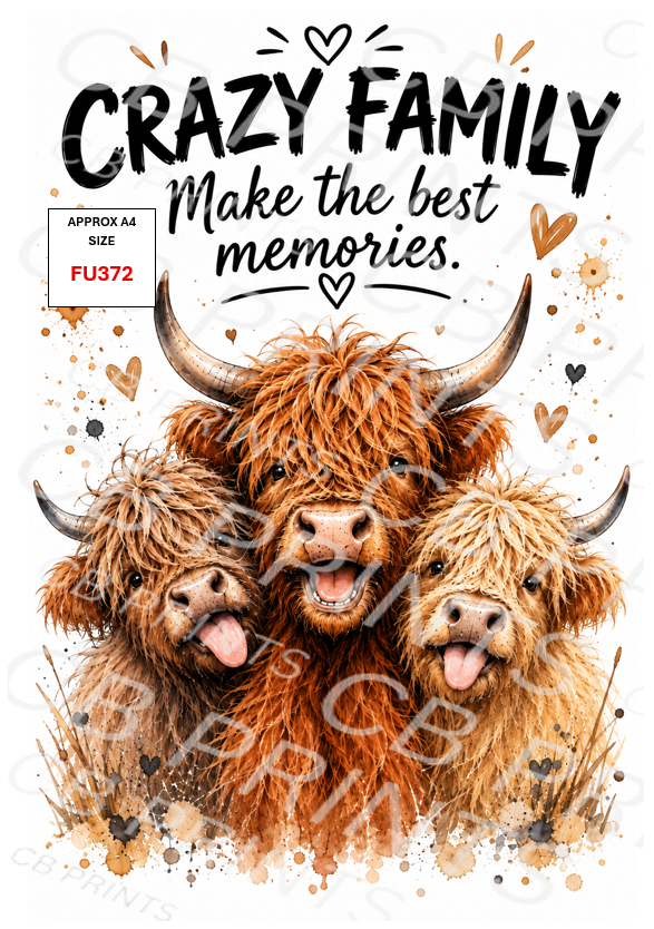 Funny Highland cow Decoupage Print FU372 | Mulberry Paper