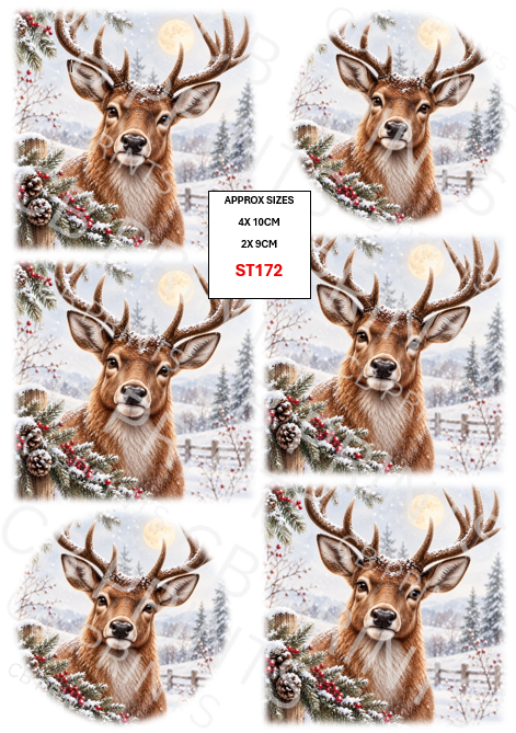 Stag Decoupage Print ST172 | Mulberry Paper