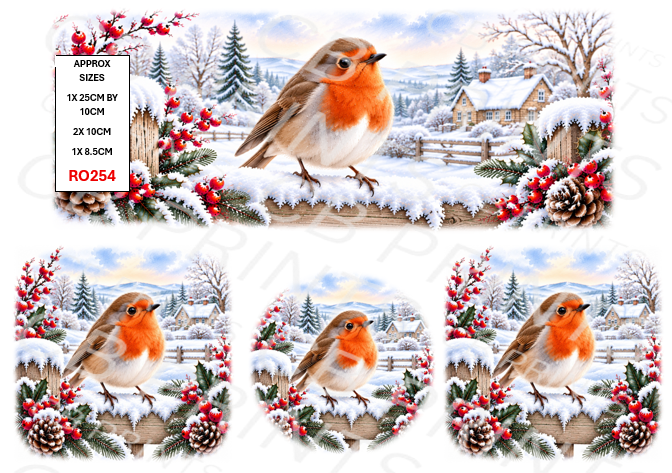 Robin Decoupage Paper Print RO254 | Mulberry Paper