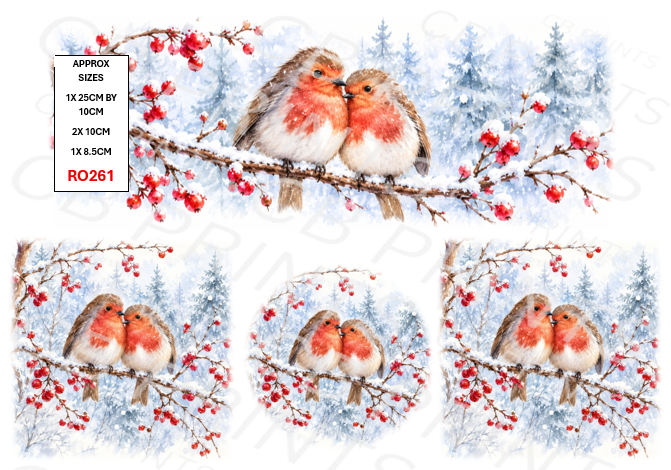 Robin Decoupage Paper Print RO261 | Mulberry Paper