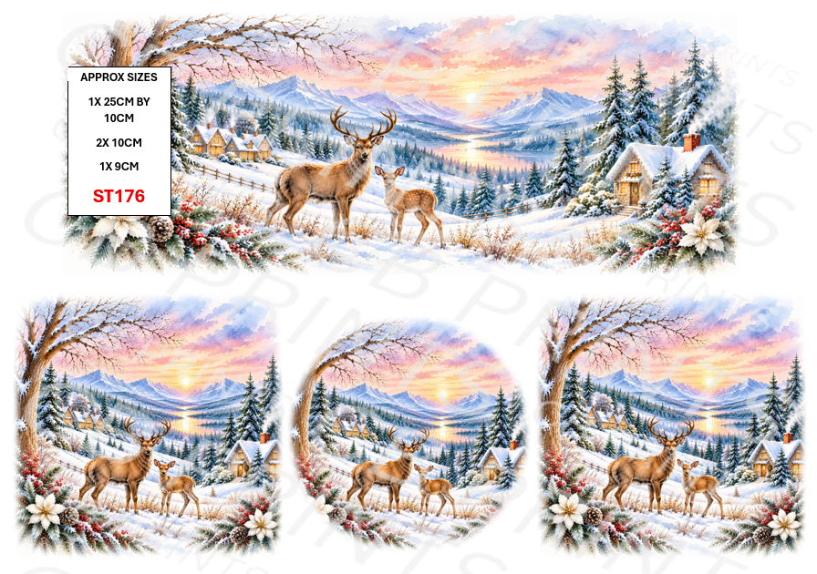 Stag Decoupage Print ST176 | Mulberry Paper
