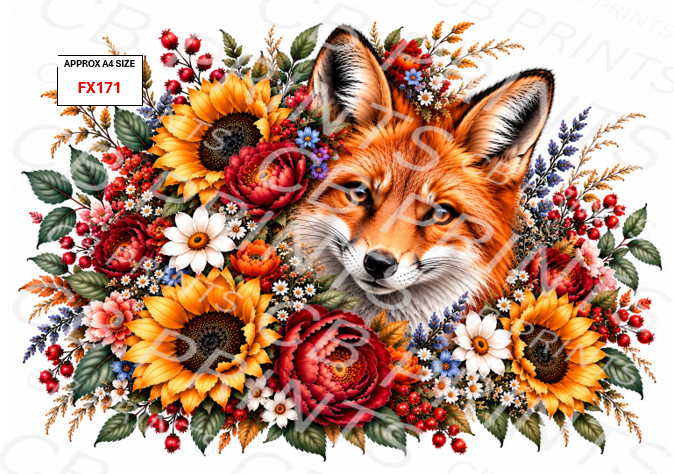 Fox Decoupage Print FX171 | Mulberry Paper