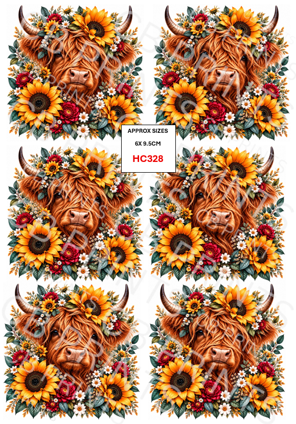 Highland Cow Decoupage Print HC328 | Mulberry Paper