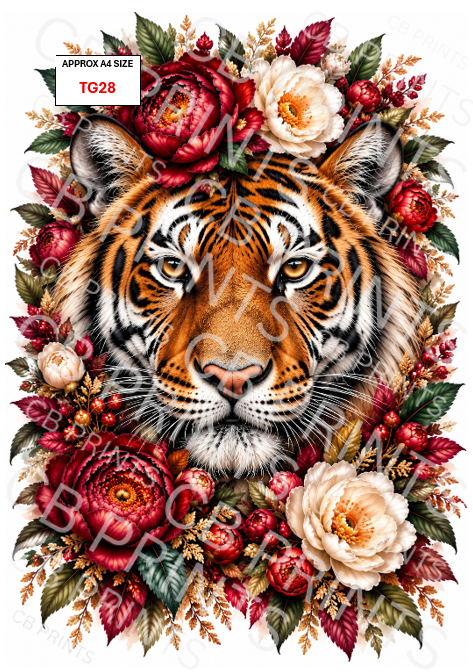 Tiger Decoupage Print TG28 | Mulberry Paper