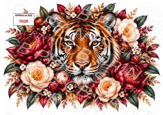 Tiger Decoupage Print TG29 | Mulberry Paper