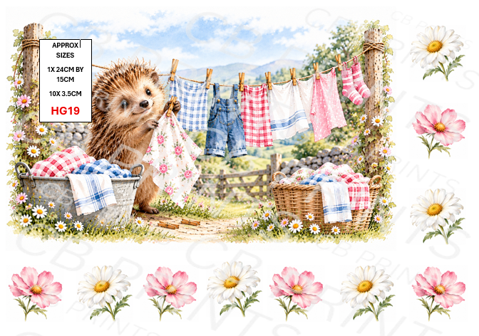 Hedgehog Decoupage Print HG19 | Mulberry Paper
