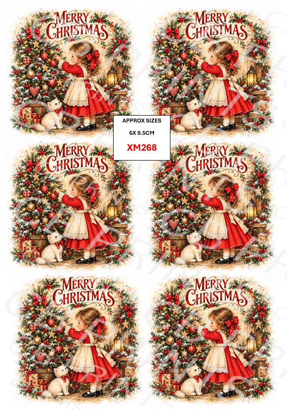 Christmas Decoupage Paper Print XM268 – Mulberry Paper