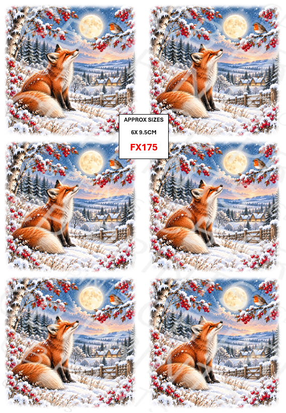 Fox Decoupage Print FX175 | Mulberry Paper
