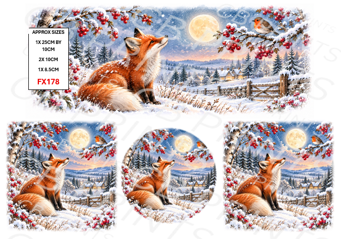 Fox Decoupage Print FX178 | Mulberry Paper