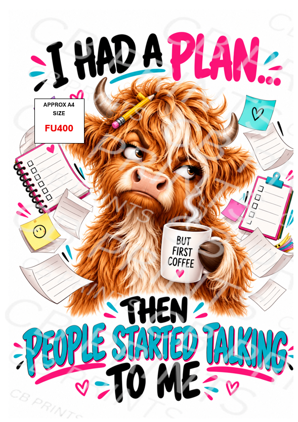 Funny Decoupage Print FU400 | Mulberry Paper