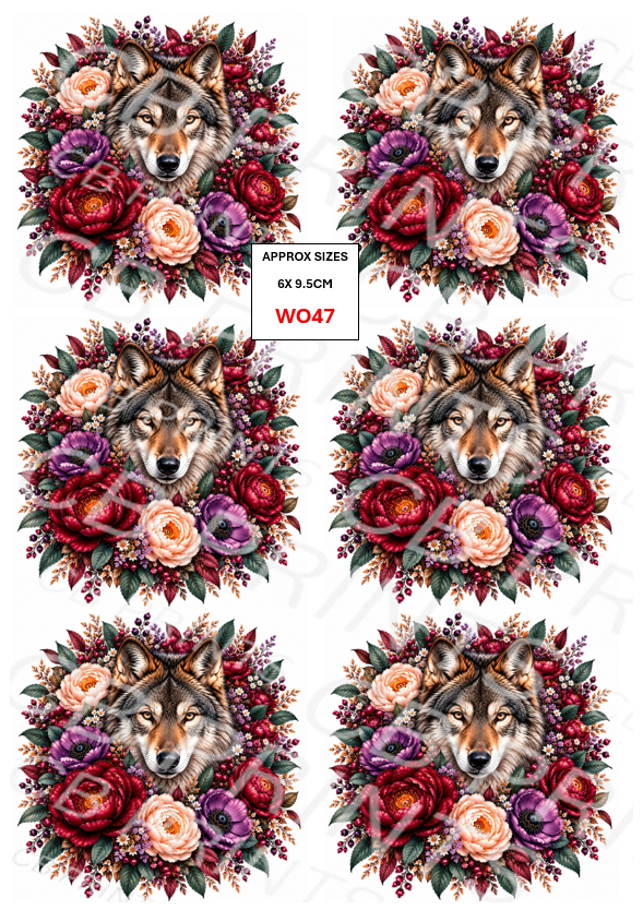 Wolf Decoupage Print WO47 | Mulberry Paper