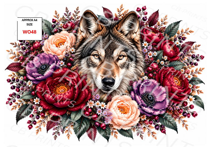 Wolf Decoupage Print WO48 | Mulberry Paper