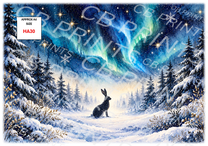 Hare Decoupage Print HA30 | Mulberry Paper