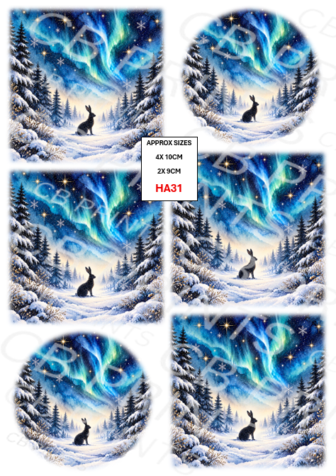 Hare Decoupage Print HA31 | Mulberry Paper