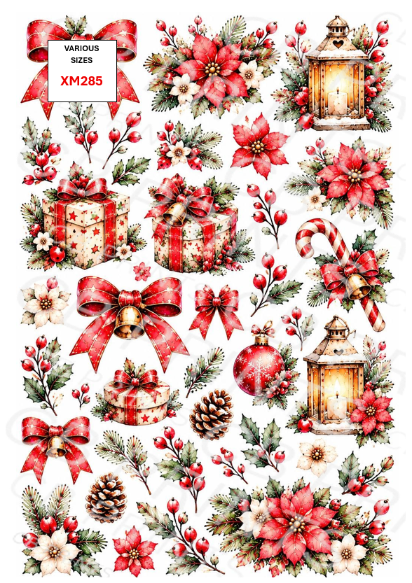 Christmas Decoupage Paper Print XM285 – Mulberry Paper