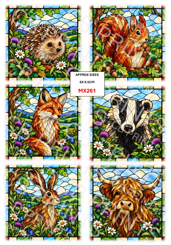 Mixed Animal Decoupage Print MX261 | Mulberry Paper