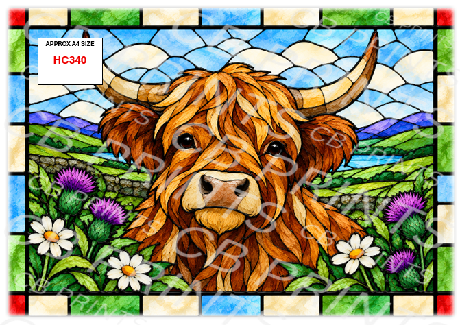 Highland Cow Decoupage Print HC340 | Mulberry Paper