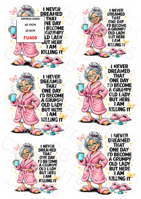 Funny Decoupage Print FU406 | Mulberry Paper