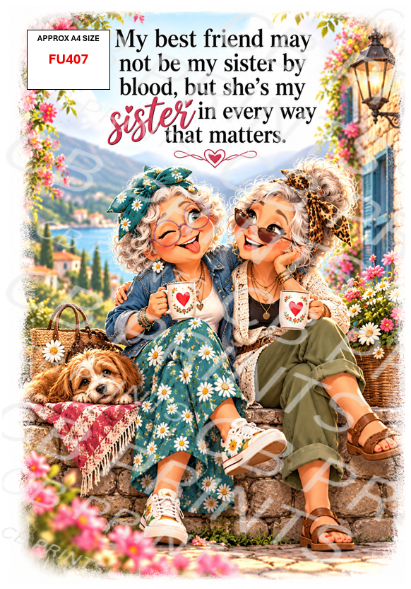 Funny Decoupage Print FU407 | Mulberry Paper