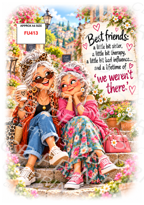 Funny Decoupage Print FU413 | Mulberry Paper