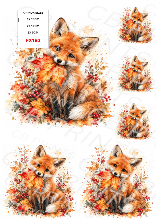 Fox Decoupage Print FX193 | Mulberry Paper