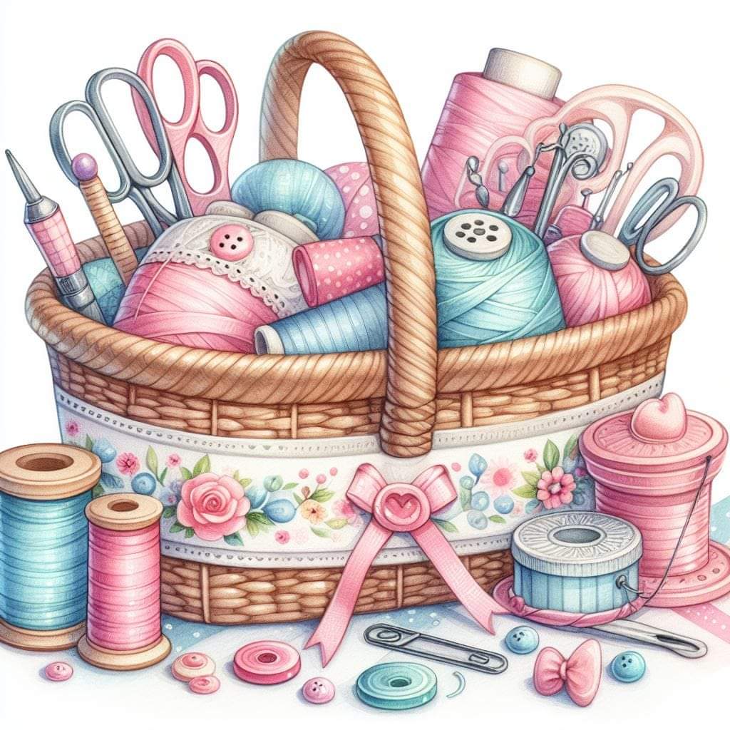 Knitting, sewing, crochet etc
