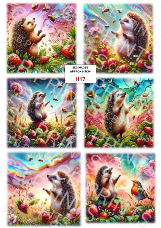 Hedgehog Decoupage Print H17 | Mulberry Paper