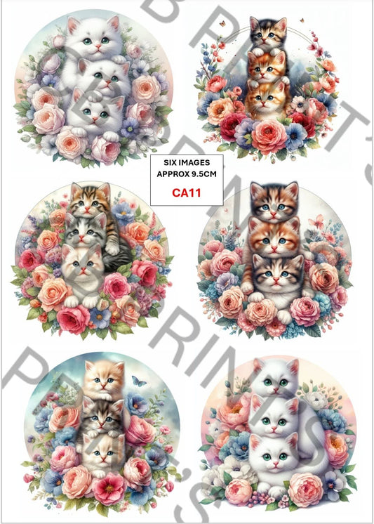 Cat Decoupage Paper CA11 – Mulberry Paper Print