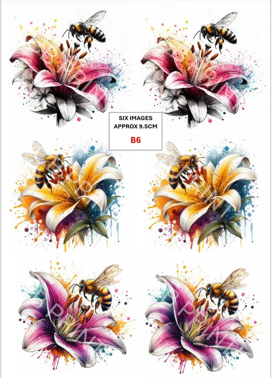 Bee Decoupage Print B6 | Mulberry Paper