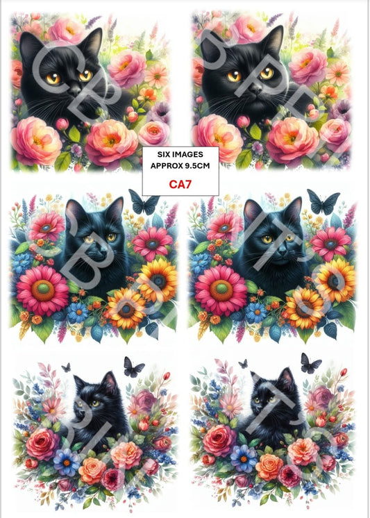 Cat Decoupage Paper CA7 – Mulberry Paper Print