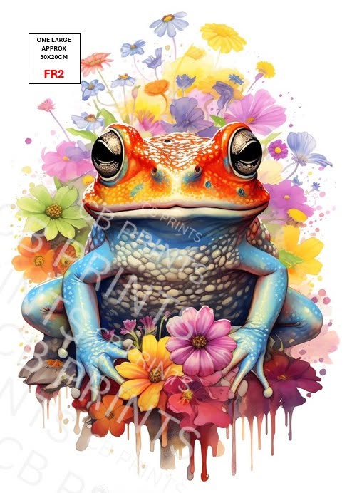 Frog Decoupage Paper FR2 – Mulberry Paper Print