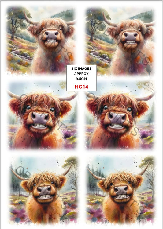 Highland Cow Decoupage Print HC14 | Mulberry Paper
