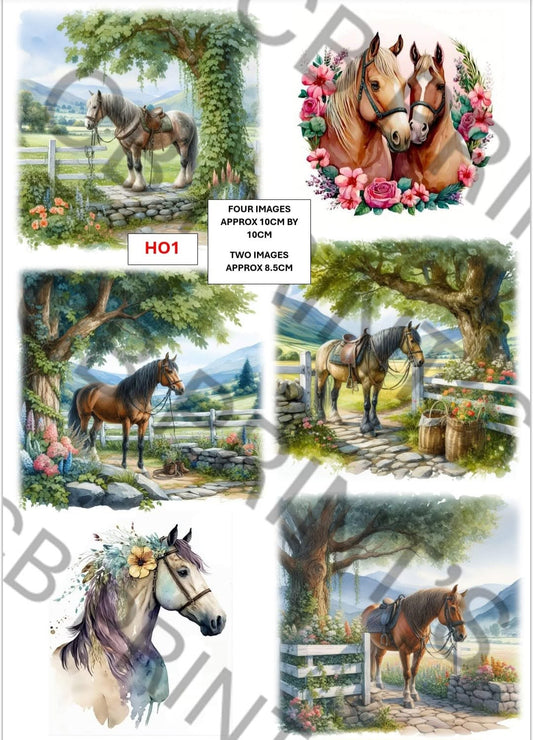 Horse Decoupage Paper HO1 – Mulberry Paper Print
