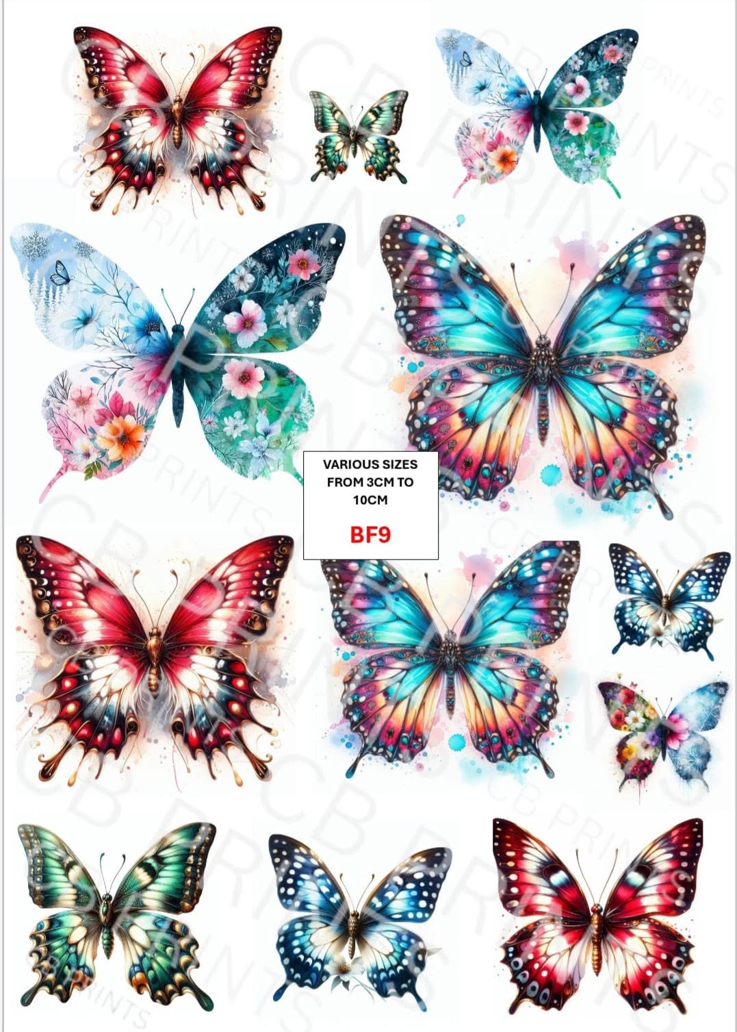 Butterfly Decoupage Paper Print BF9 – Mulberry Paper