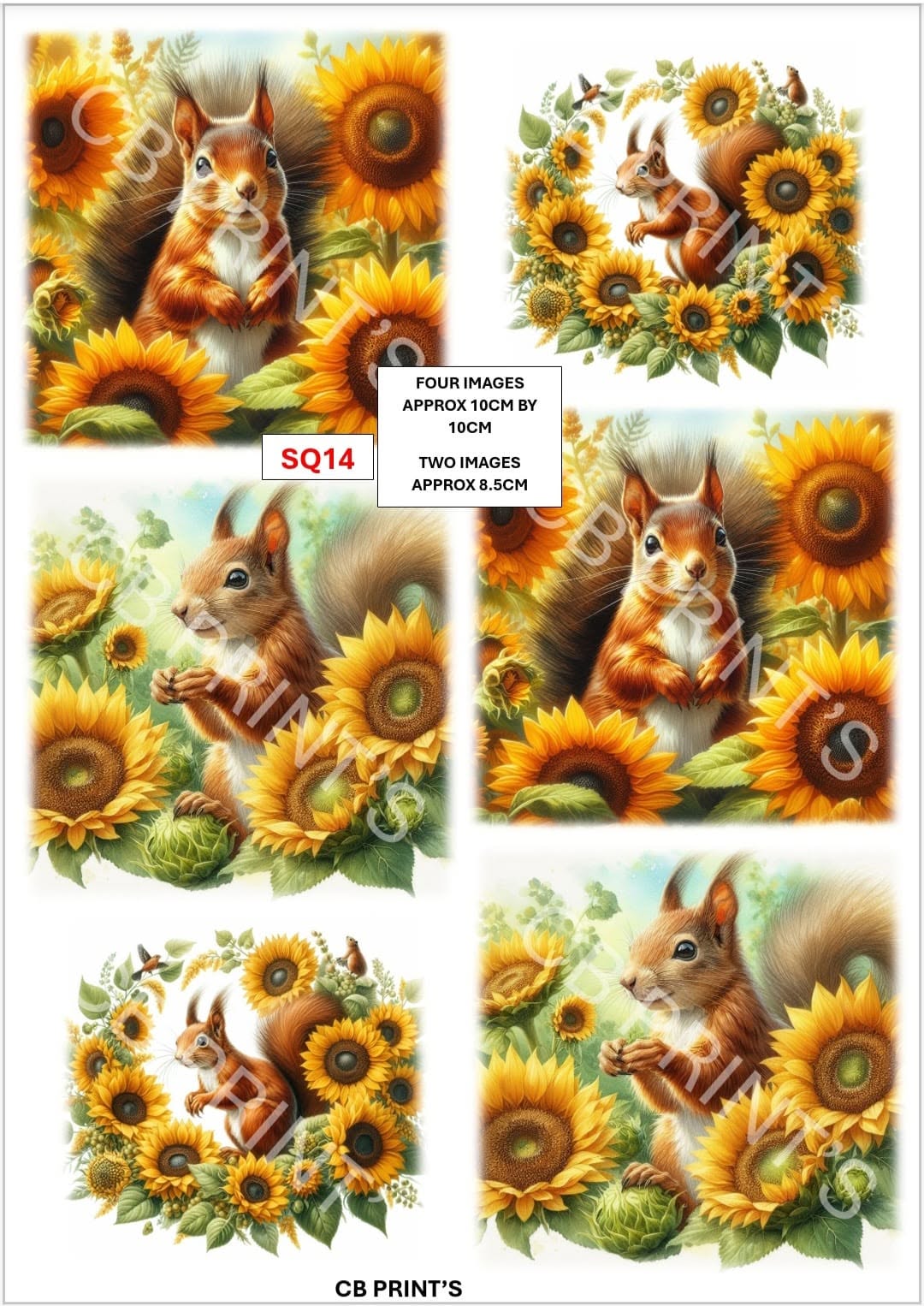 Squirrel Decoupage Print SQ14 | Mulberry Paper