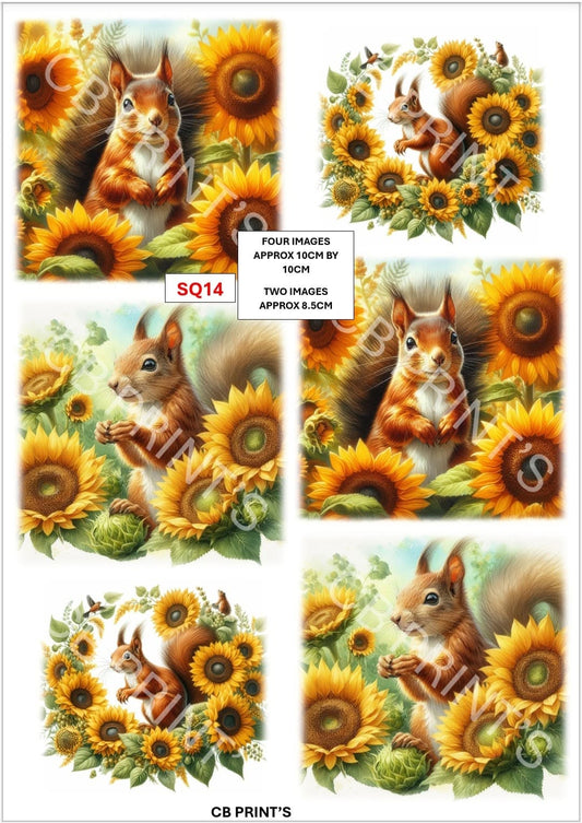 Squirrel Decoupage Print SQ14 | Mulberry Paper
