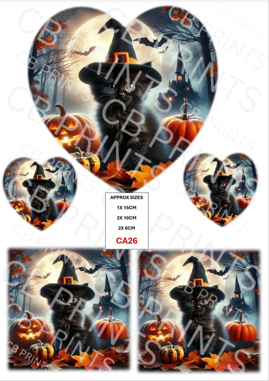 Halloween Cat Decoupage Paper CA26 – Mulberry Paper Print