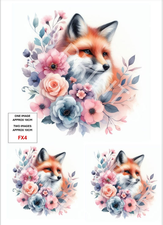 Fox Decoupage Print FX4 | Mulberry Paper
