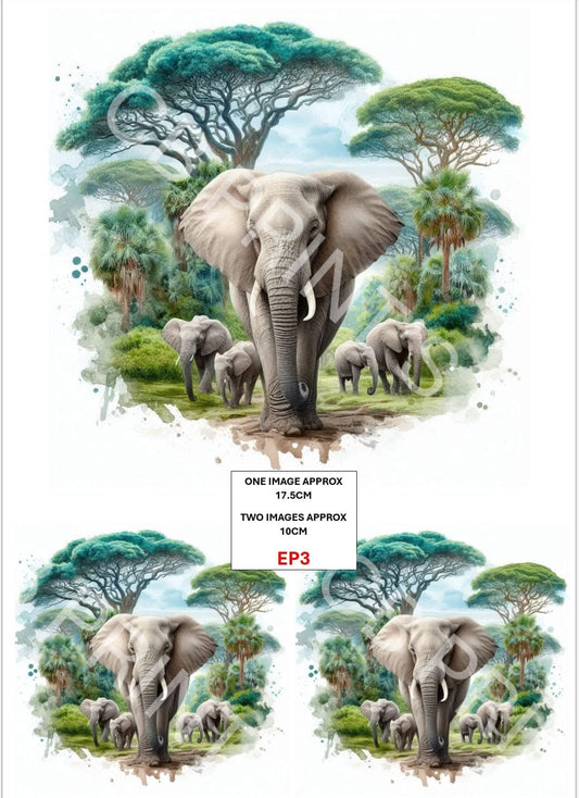 Elephant Decoupage Paper EP3 – Mulberry Paper Print