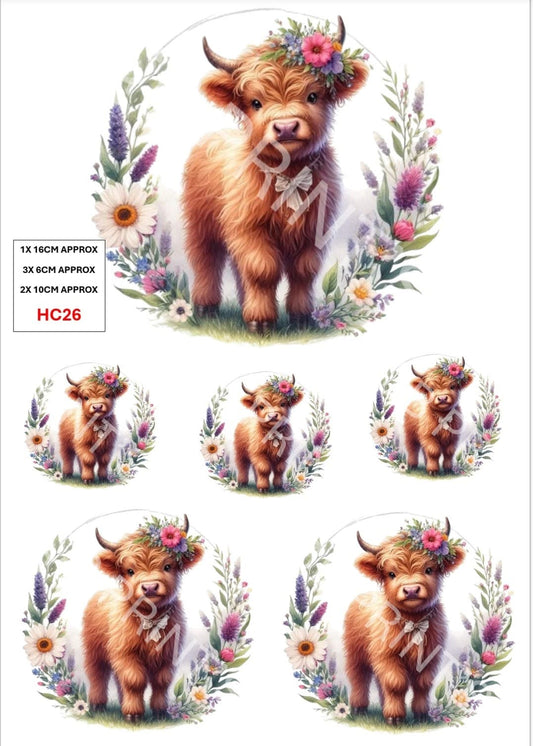 Highland Cow Decoupage Print HC26 | Mulberry Paper